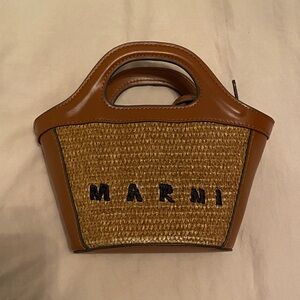 Marni Tan and Brown Mini Bag